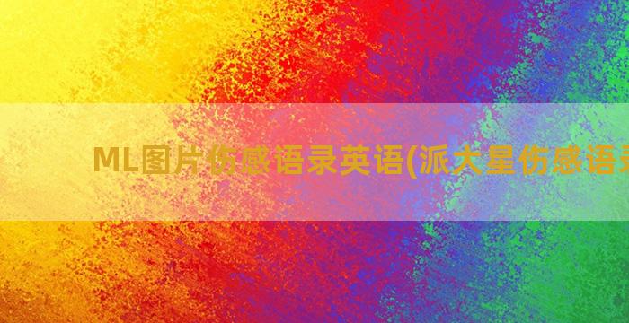 ML图片伤感语录英语(派大星伤感语录图片)