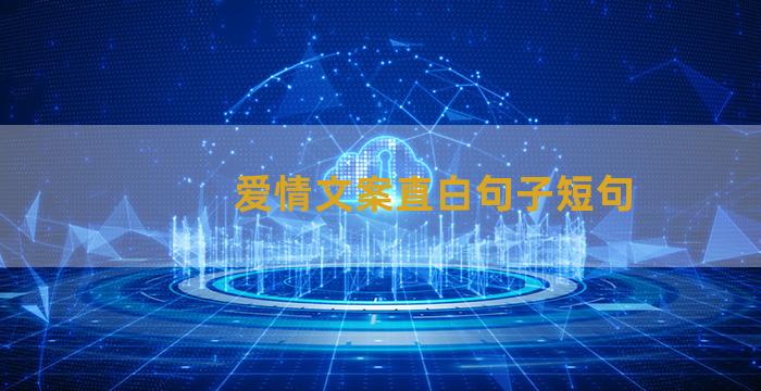 爱情文案直白句子短句