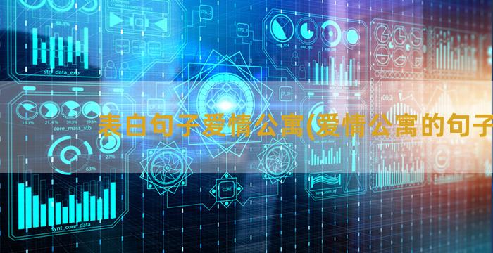 表白句子爱情公寓(爱情公寓的句子)