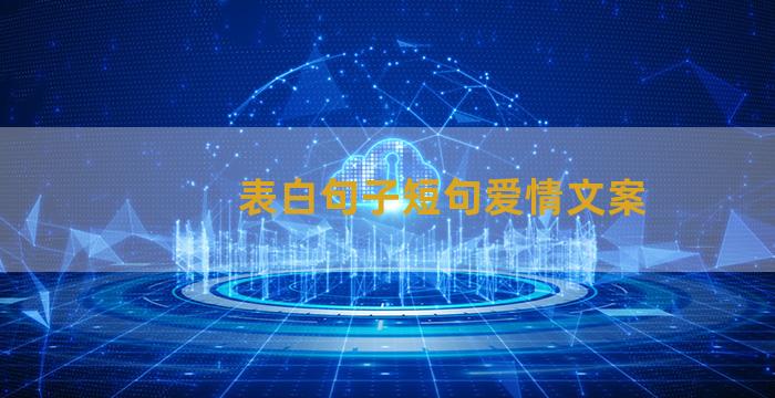 表白句子短句爱情文案